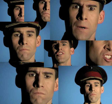 Archival collage of close-up frames from AUTRMX