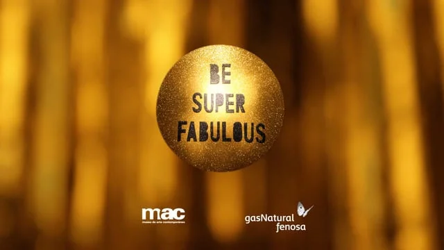 Gold glitter badge reading Be Super Fabulous