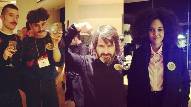 Instagram portraits of visitors wearing I am superfabulous badges
