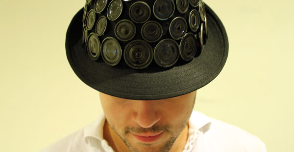 Close view of the speaker-covered Mind Taipei hat